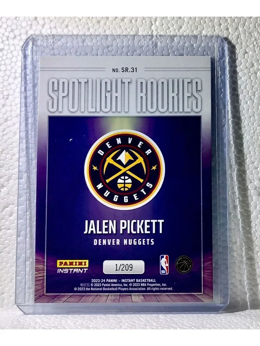 Jalen Pickett 2023-24 Panini #31 NBA Spotlight Rookies Basketball Card 1/209